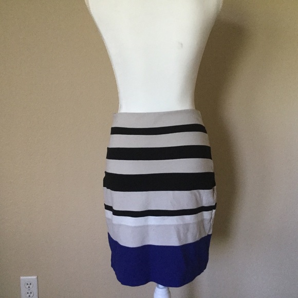 【EXPRESS】Stretchable Striped Skirt - Picture 4 of 8